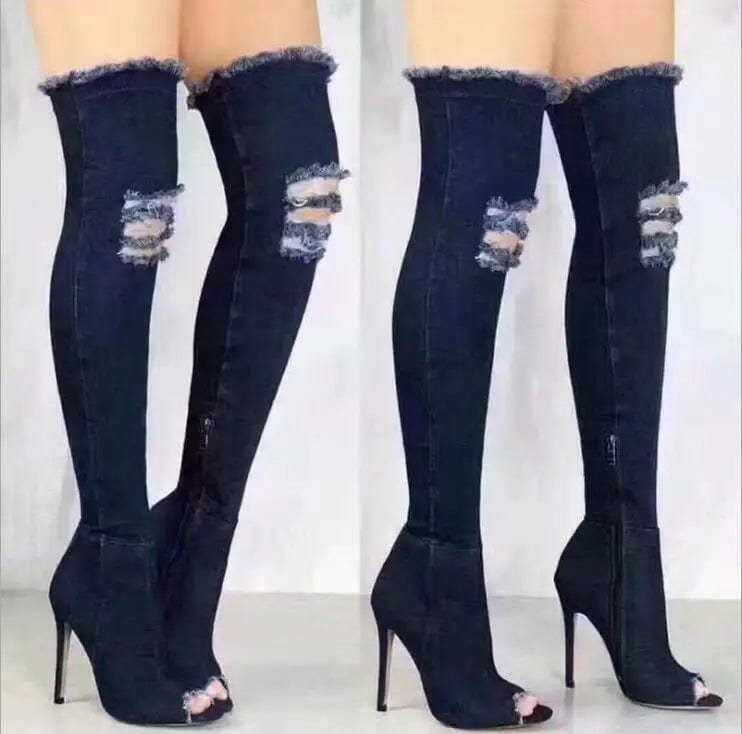 Peris Elegance New Boots Women Thigh High Boots 2021 Winter Women Boots High Heels Women Shoes Tassel Jean Boot Ladies Shoes Good Service zo0 Streetwear high fashion shein amazon temu target Walmart online