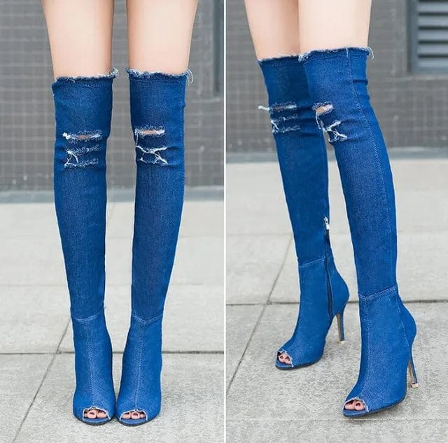 Peris Elegance New Boots Women Thigh High Boots 2021 Winter Women Boots High Heels Women Shoes Tassel Jean Boot Ladies Shoes Good Service zo0 Streetwear high fashion shein amazon temu target Walmart online