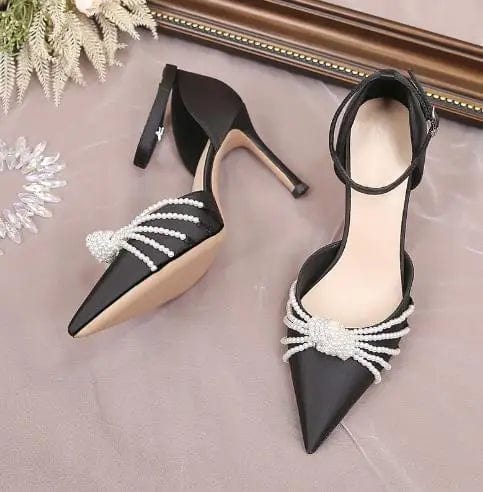 Peris Elegance Retro Women Shoes Navy Blue Pumps Summer High Heels 2024 Sandals Ladies Orange Straps Beige Latest Lace African Casual Low Solid Streetwear high fashion shein amazon temu target Walmart online