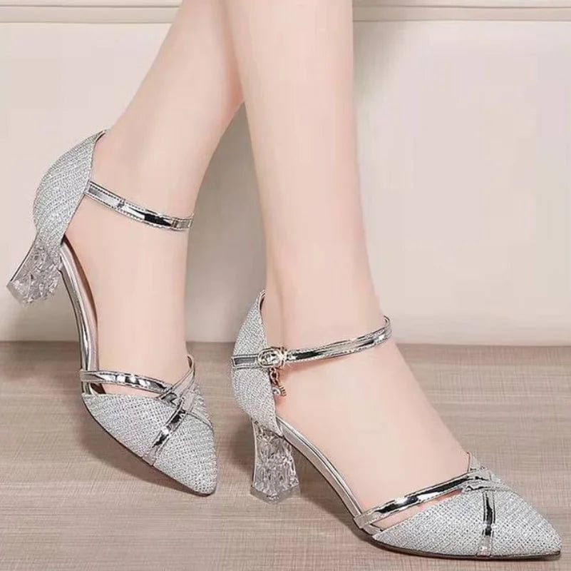 Peris Elegance Sandals Women 2023 Fashion High Quality Silver Wedding High Heels Ladies Gold Party Nightclub Pointed Toe Buckle Bridal Shoes Streetwear high fashion shein amazon temu target Walmart online