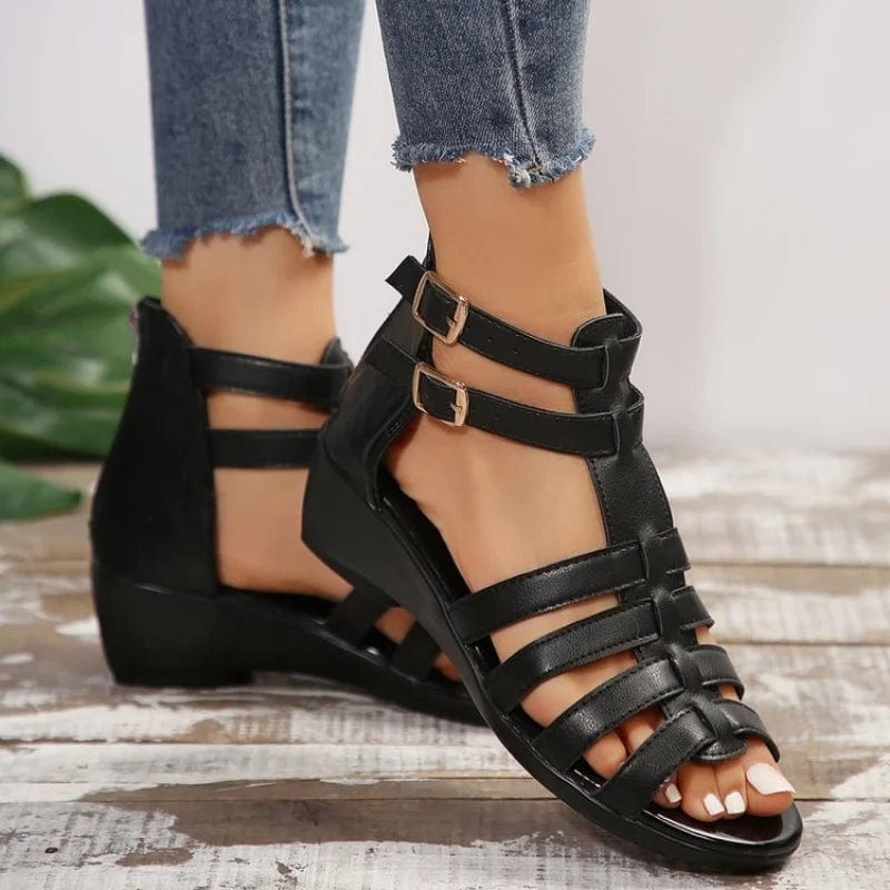 Peris Elegance Women Rome Wedges Sandals 2024 Summer High Heels Shoes New New Designer Open Toe Dress Shoes Walking Beach Sandals Zapatos Mujer Streetwear high fashion shein amazon temu target Walmart online